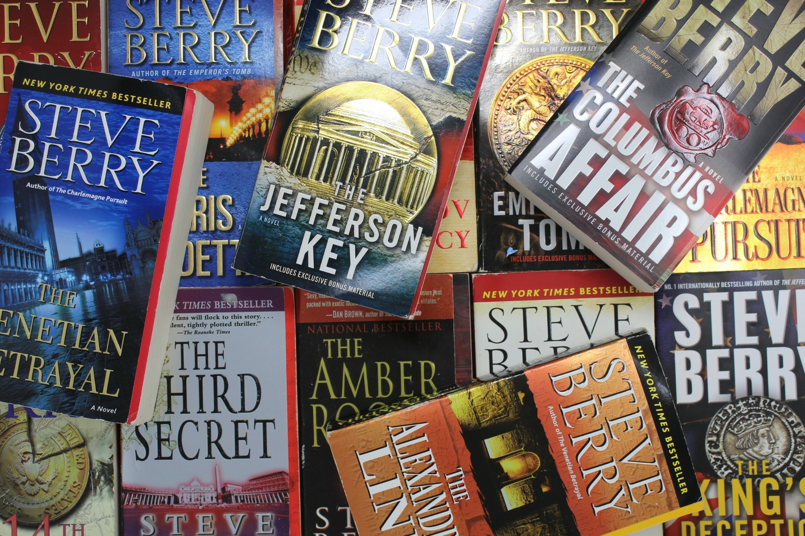 Lot of 10 Steve Berry Thriller Mass Market Paperback Books MIX