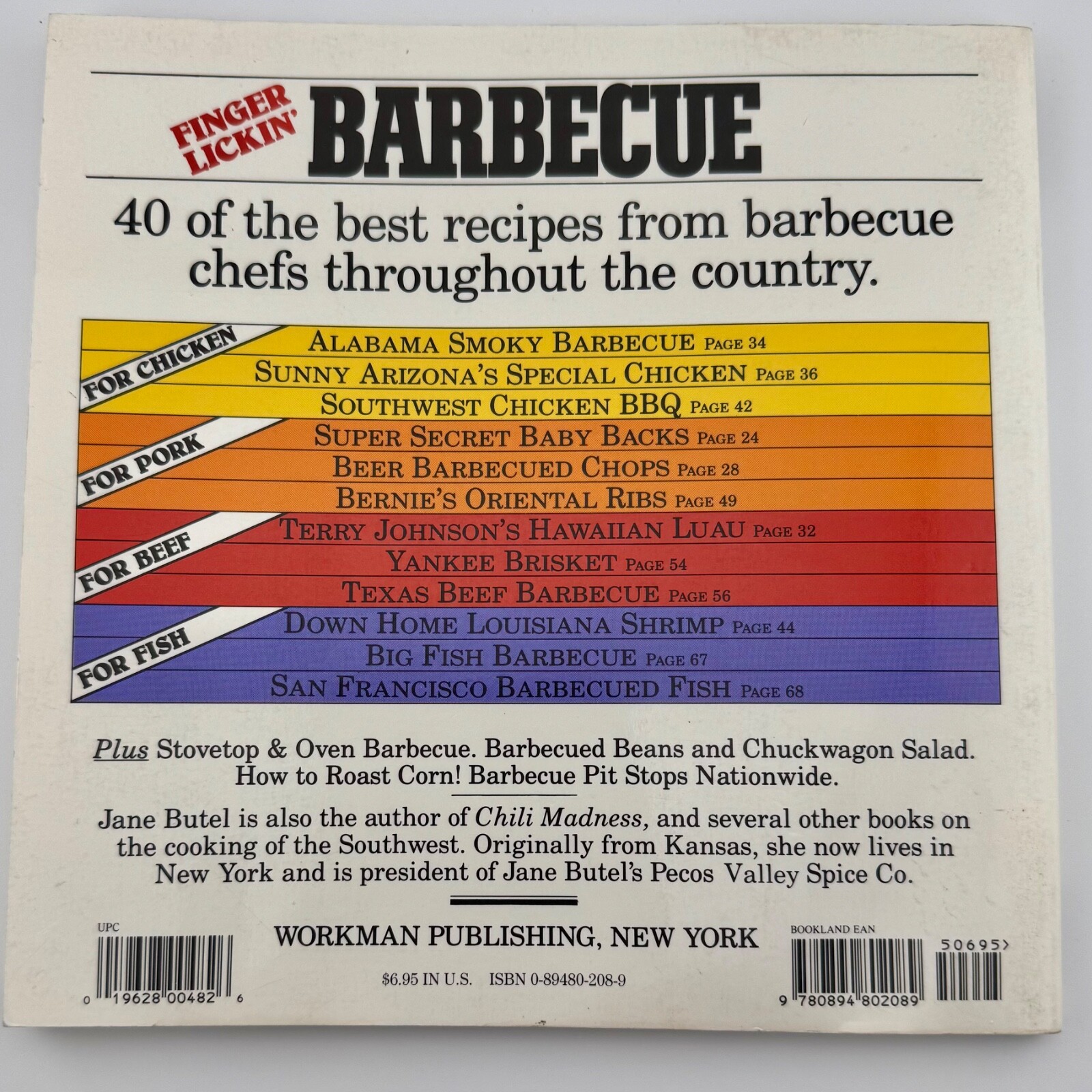 Finger Lickin’, Rib Stickin’, Great Tastin’ Hot and Spicy Barbecue by Jane Butel