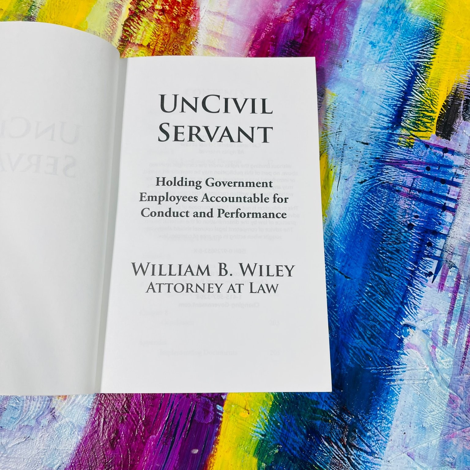 UnCivil Servant, By William B. Wiley 2013 Third Edition Government Law Paperback
