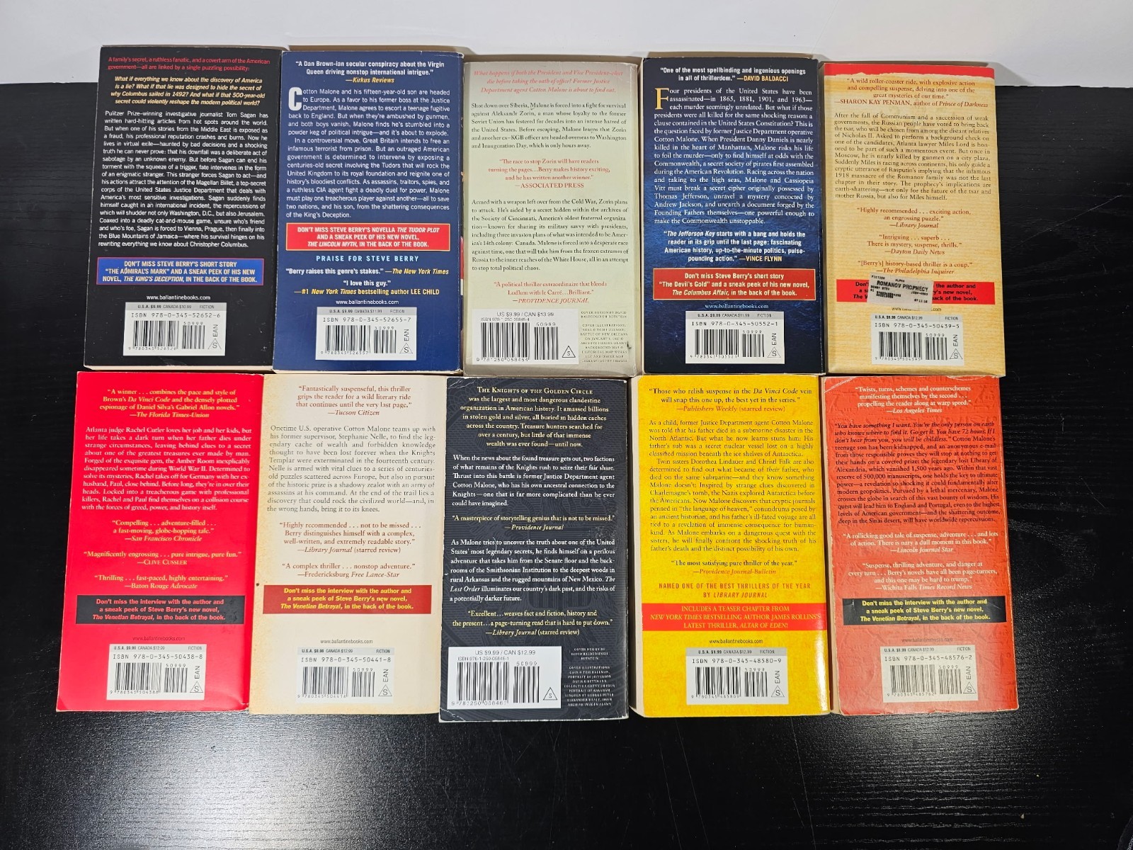 Steve Berry Lot Of 16 Books. Paperback And Some HC Mystery Thriller Suspense