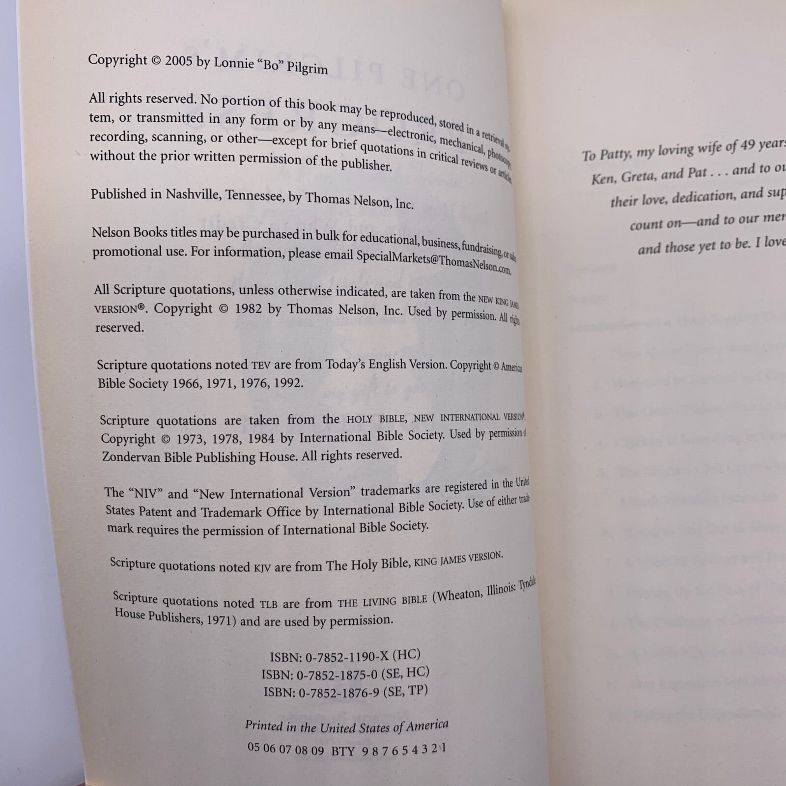 One Pilgrim’s Progress: Signed by Bo Pilgrim