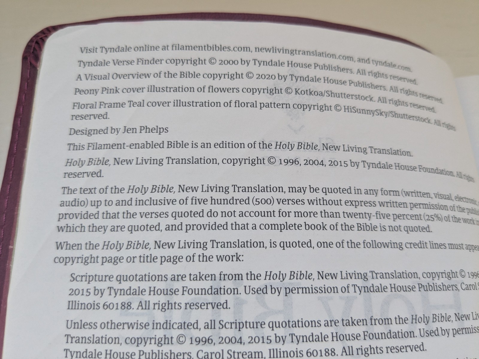 NLT Personal Size Giant Print Filament Bible Tyndale – Imitation Leather
