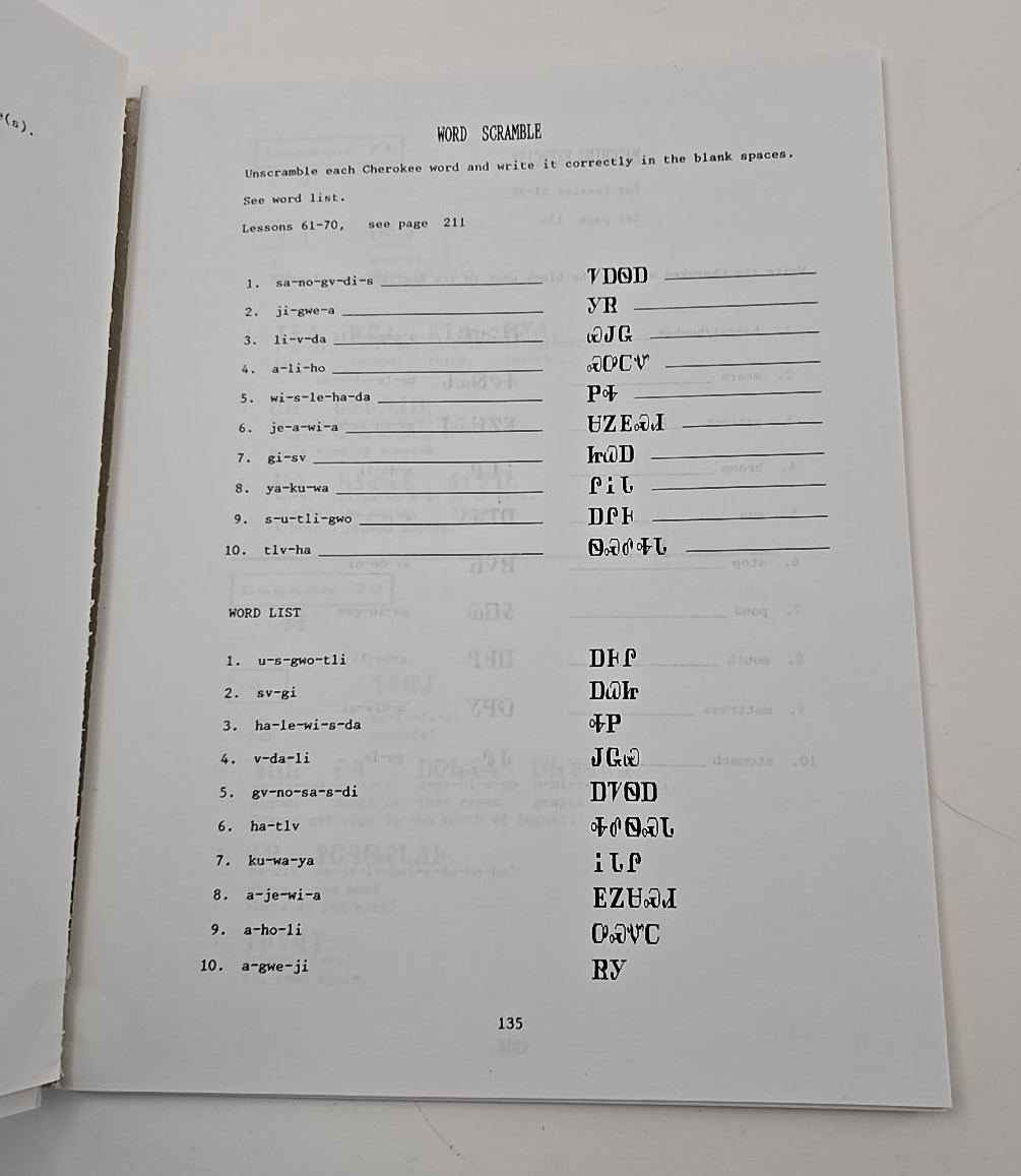 See-Say-Write Method of Teaching the Cherokee Language by The Cherokee Nation