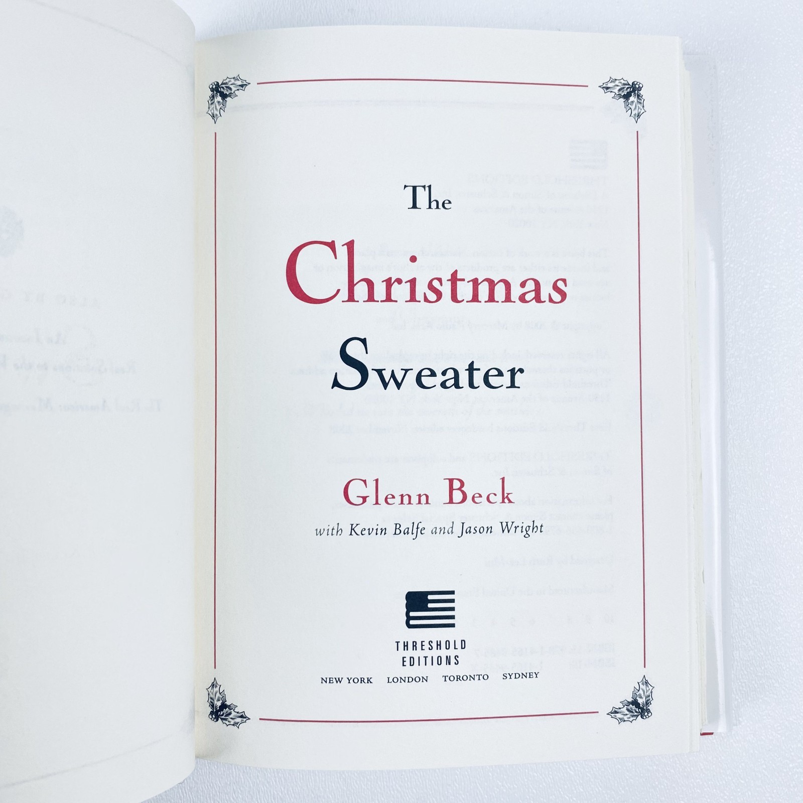 Glenn Beck The Christmas Sweater Signed First Edition with COA and Box