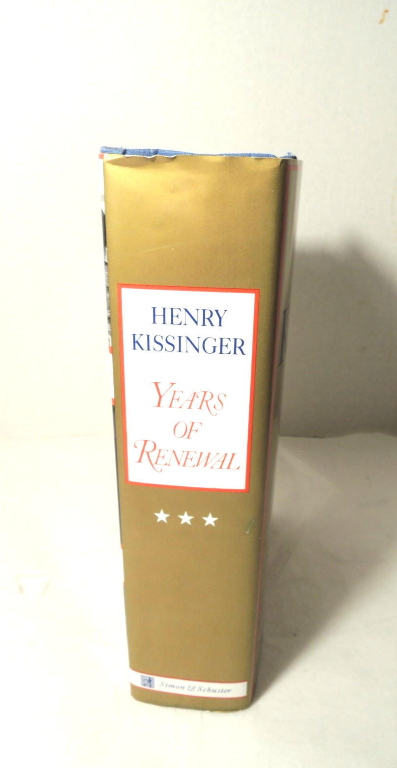 Years of Renewal Memoirs Signed by Henry Kissinger Hardcover Dust Jacket Illust.