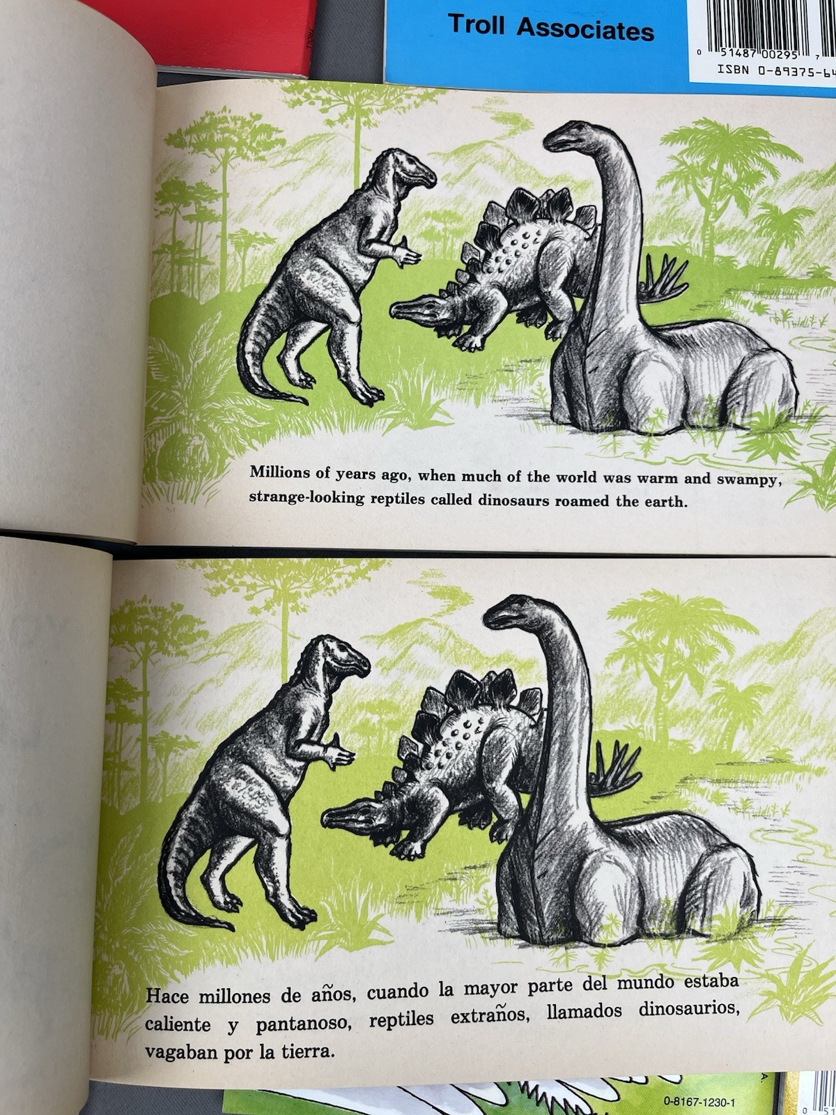 Lot of 9 Vintage Troll Associates Dinosaur Books Dinos Prehistoric Animals