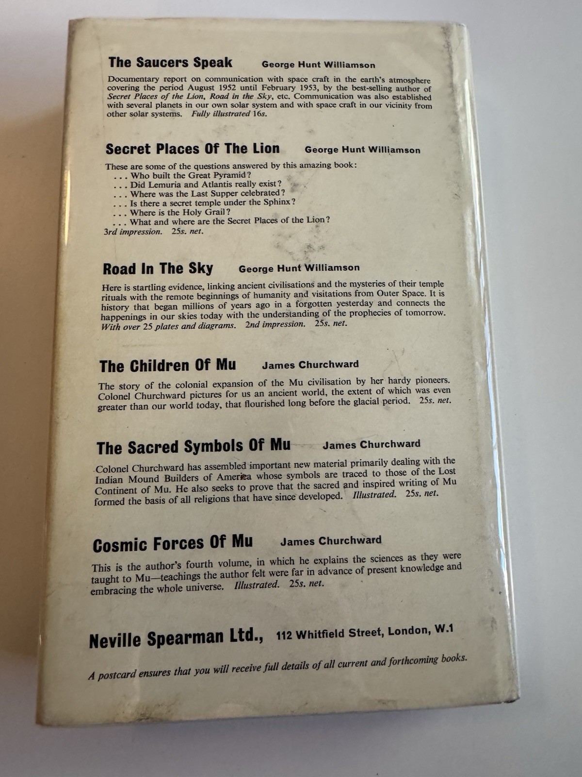 Other Tongues Other Flesh George Hunt Williamson 1965 HCDJ 1st UK UFO Contactee