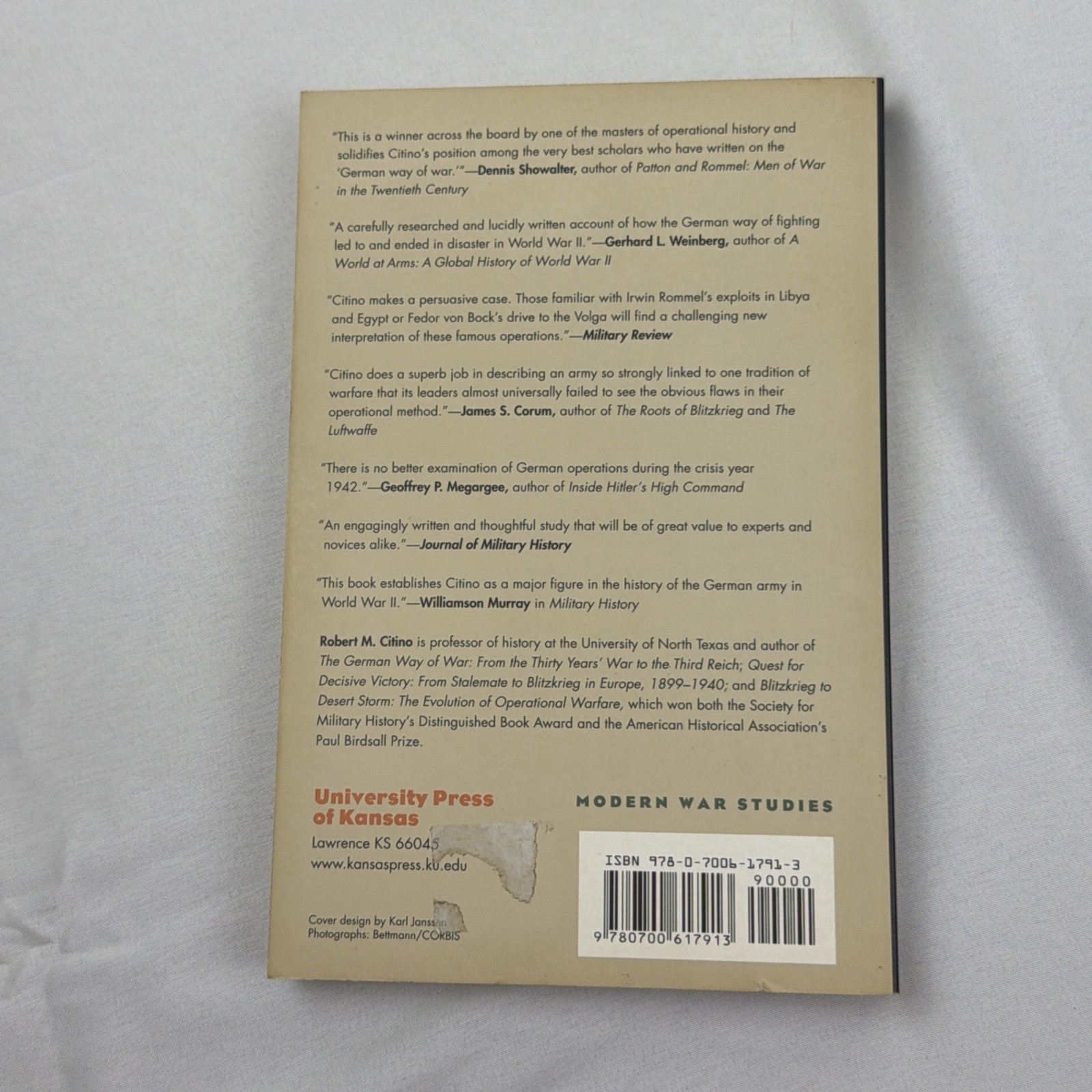 “Death of the Wehrmacht:The German Campaigns of 1942” by CITINO (PB 2007)