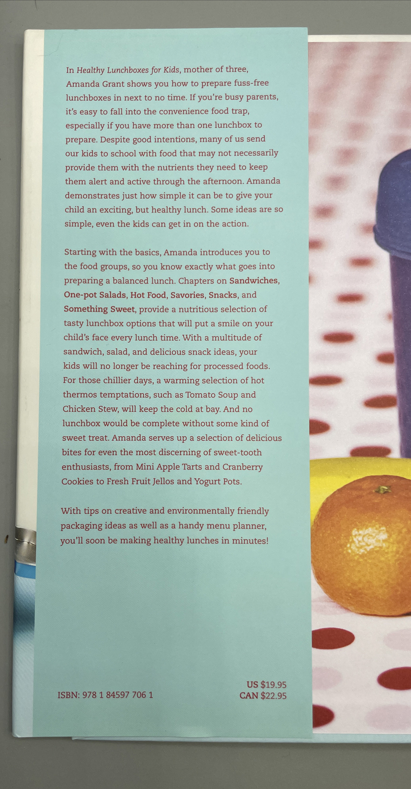 Healthy Lunchboxes for Kids by Grant, Amanda ~ HC/DJ Book Very Good