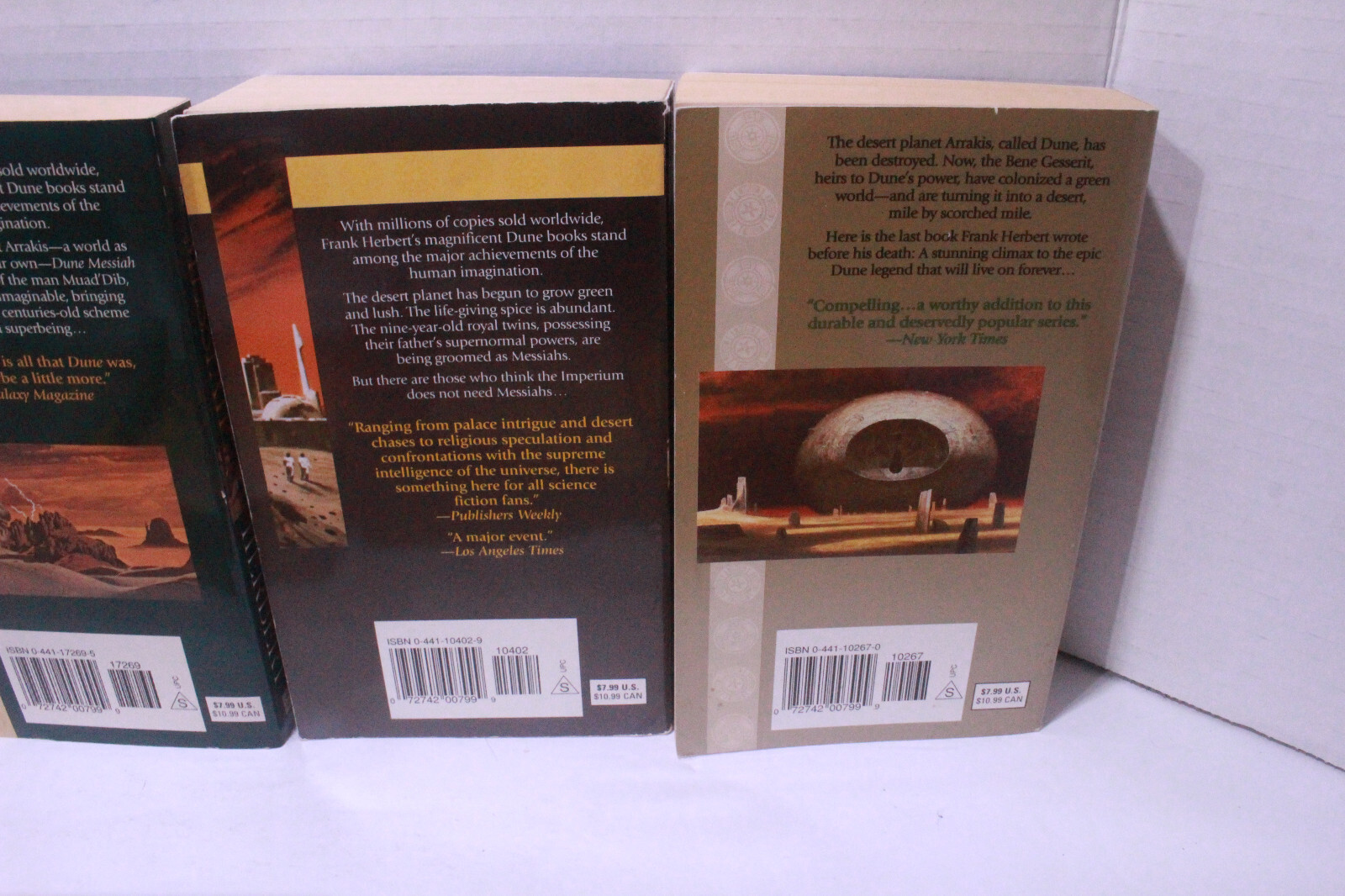 Dune Lot of 8 Frank Herbert Ace PB Books – Messiah Children God Hunters Atreides