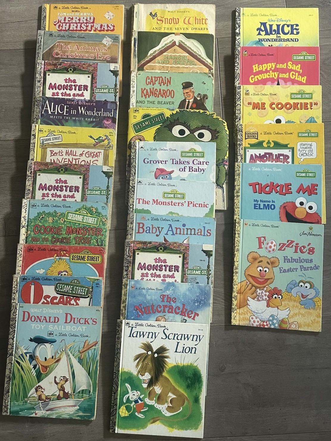 Lot Of 26 Vintage LITTLE GOLDEN BOOKS 1970-1998 Various Titles Disney Sesame St