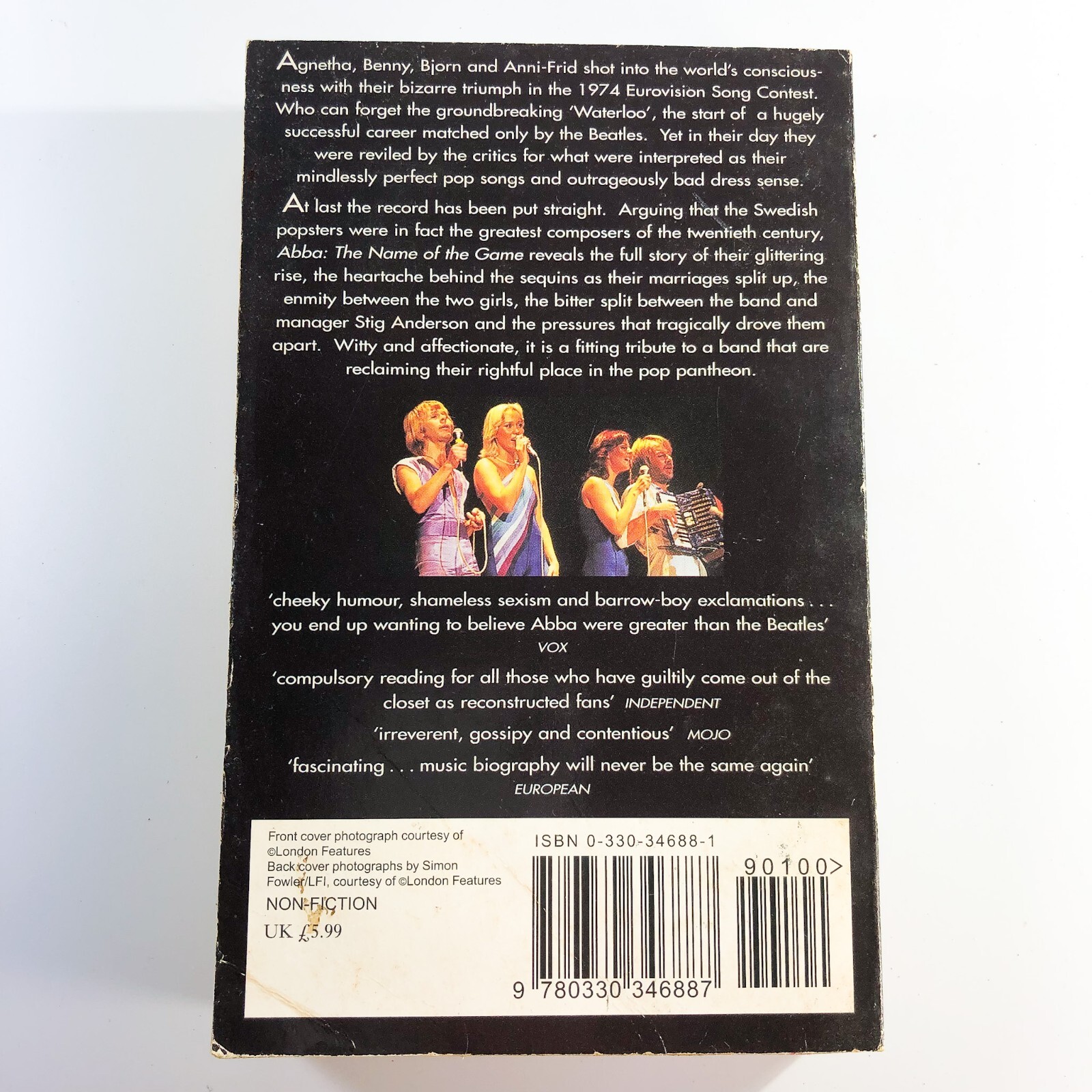Abba The Name Of The Game Andrew Oldham Tony Calder Colin Irwin Paperback Book