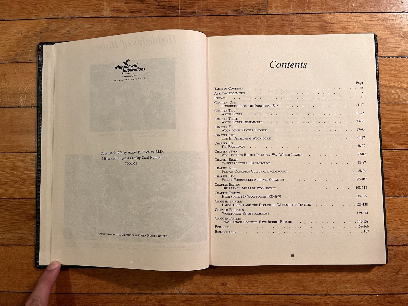 VINTAGE Woonsocket Highlights Of History 1800-1976 Dr. AP Thomas