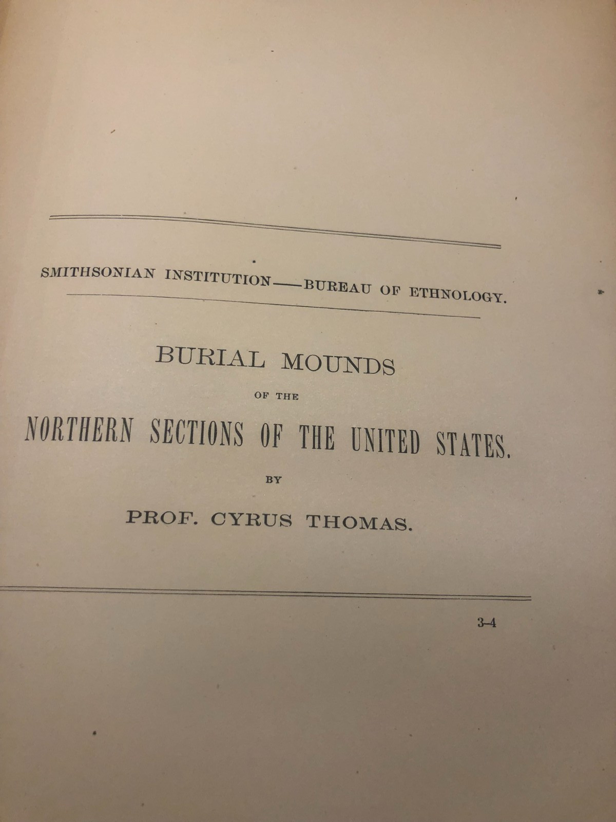 Smithsonian 5th Annual Ethnology 1883-1884 Burial Mounds, Cherokee Nation Maps