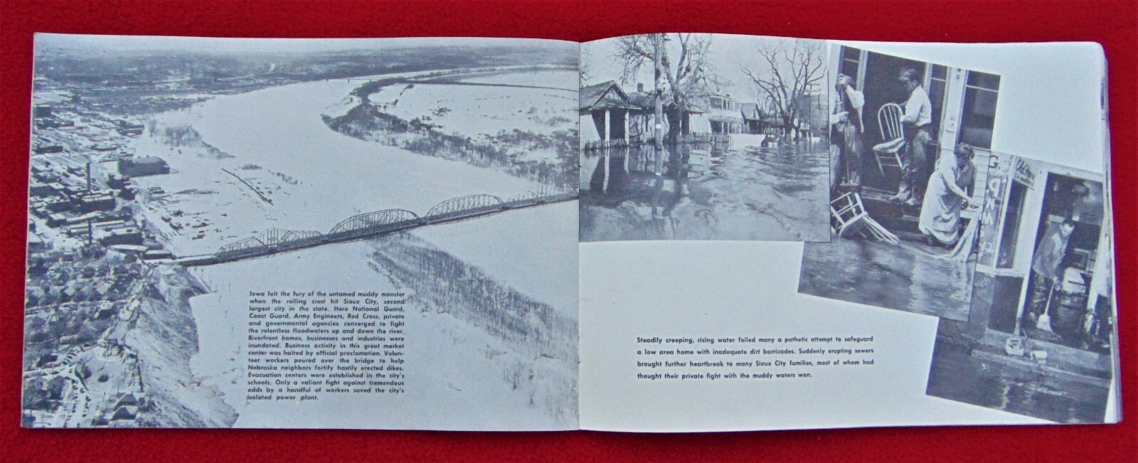 “DISASTER 1952” ~ COLLECTIBLE BOOK ~ SIOUX CITY, IA. FLOOD ~ 30 PAGES OF PHOTOS