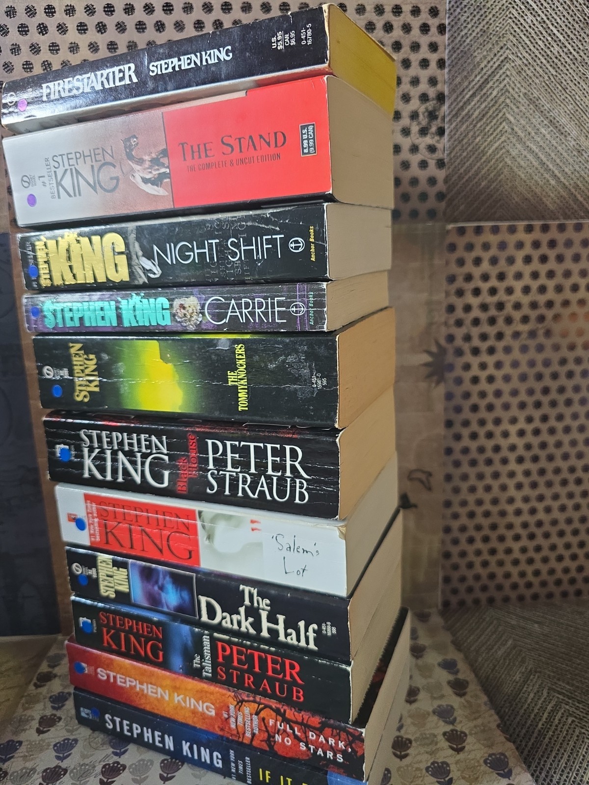 Lot Of 11 Stephen King Paperback Books Firestarter Stand Carrie Salem’s Lot