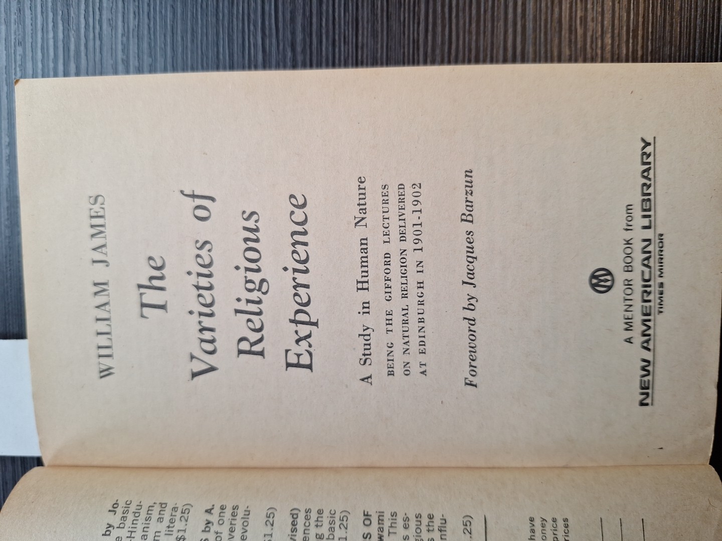 William James The Varieties of Religious Experience (Taschenbuch) 1958
