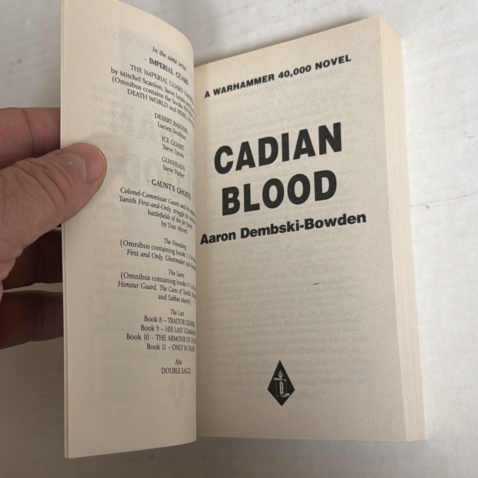 Cadian Blood by Aaron Dembski-Bowden 2009 Warhammer 40k 1st Print
