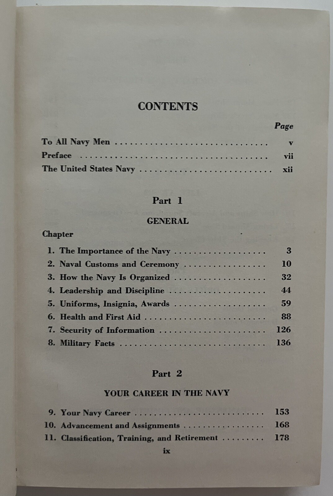 1961 THE BLUEJACKETS MANUAL US NAVY 16th EDITION 2ND PRINTING