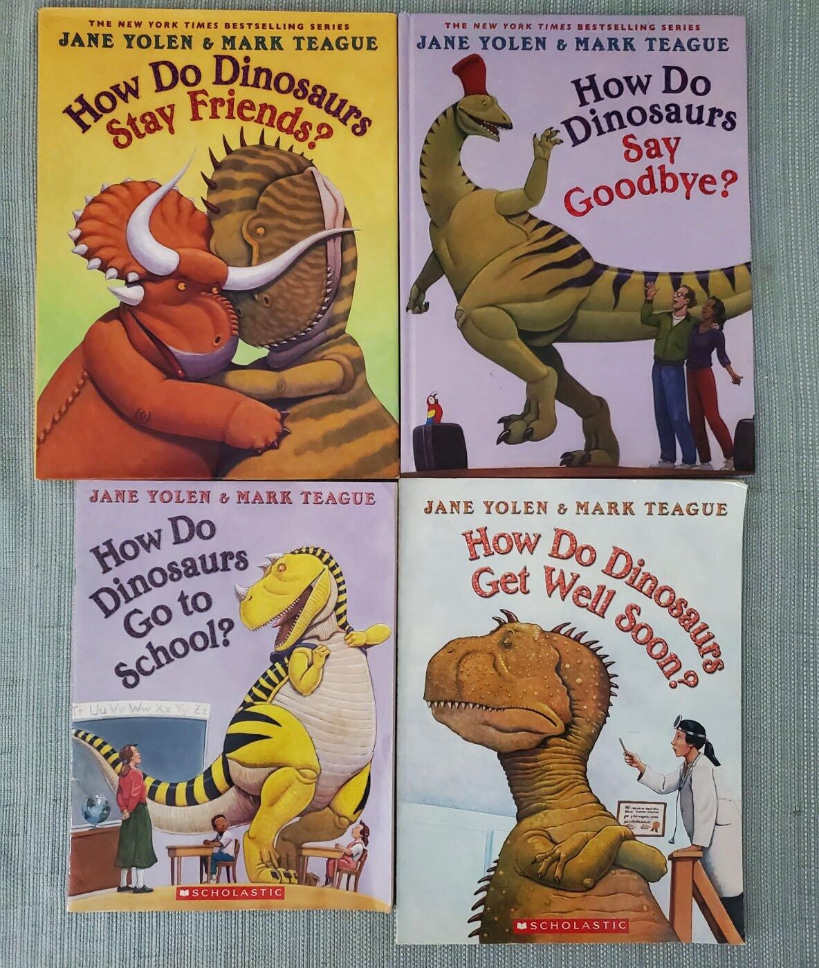 Lot 7 HOW DO DINOSAURS Series Books Preschool Kindergarten BOARD HARDCOVER Paper