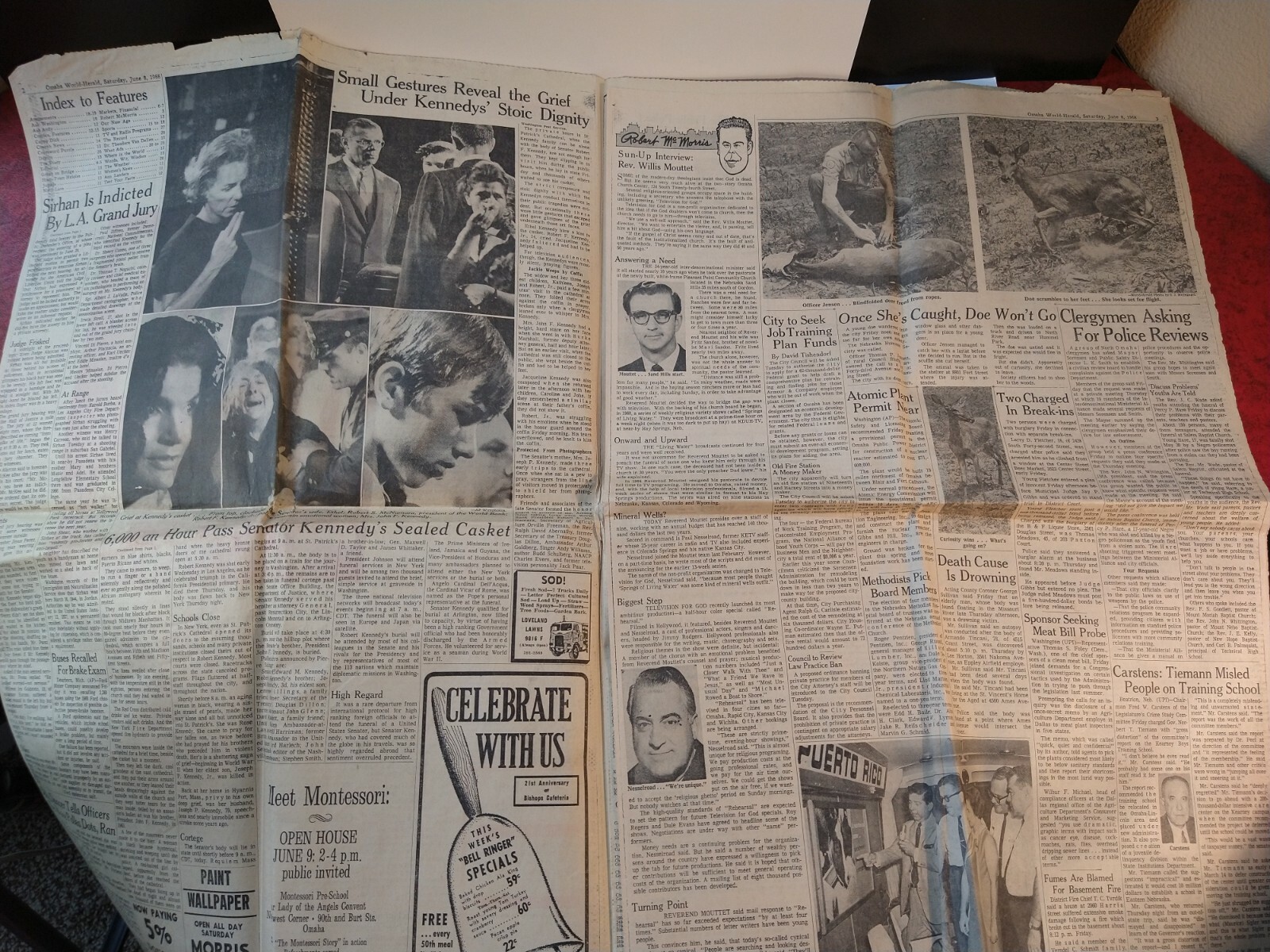 OMAHA WORLD HERALD NEWS PAPER JUNE 8, 1968 