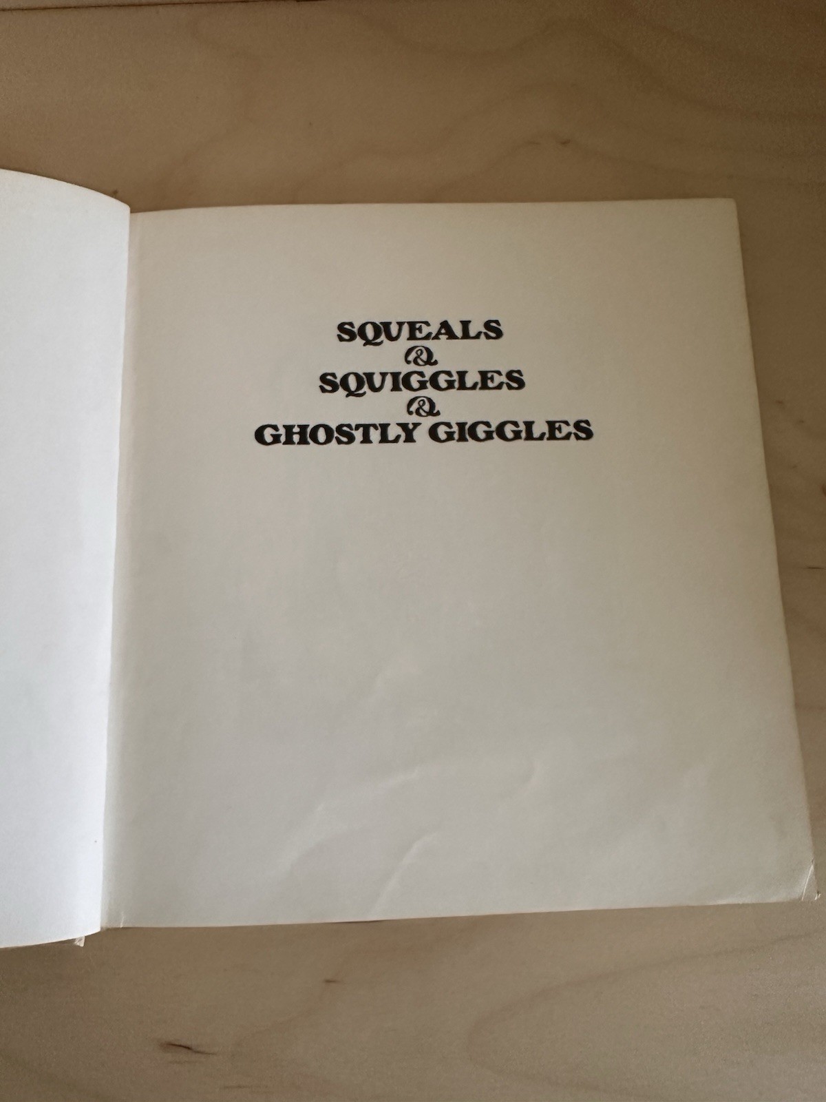 VTG 1973 Squeals Squiggles & Ghostly Giggles HC Ann McGovern Halloween Book