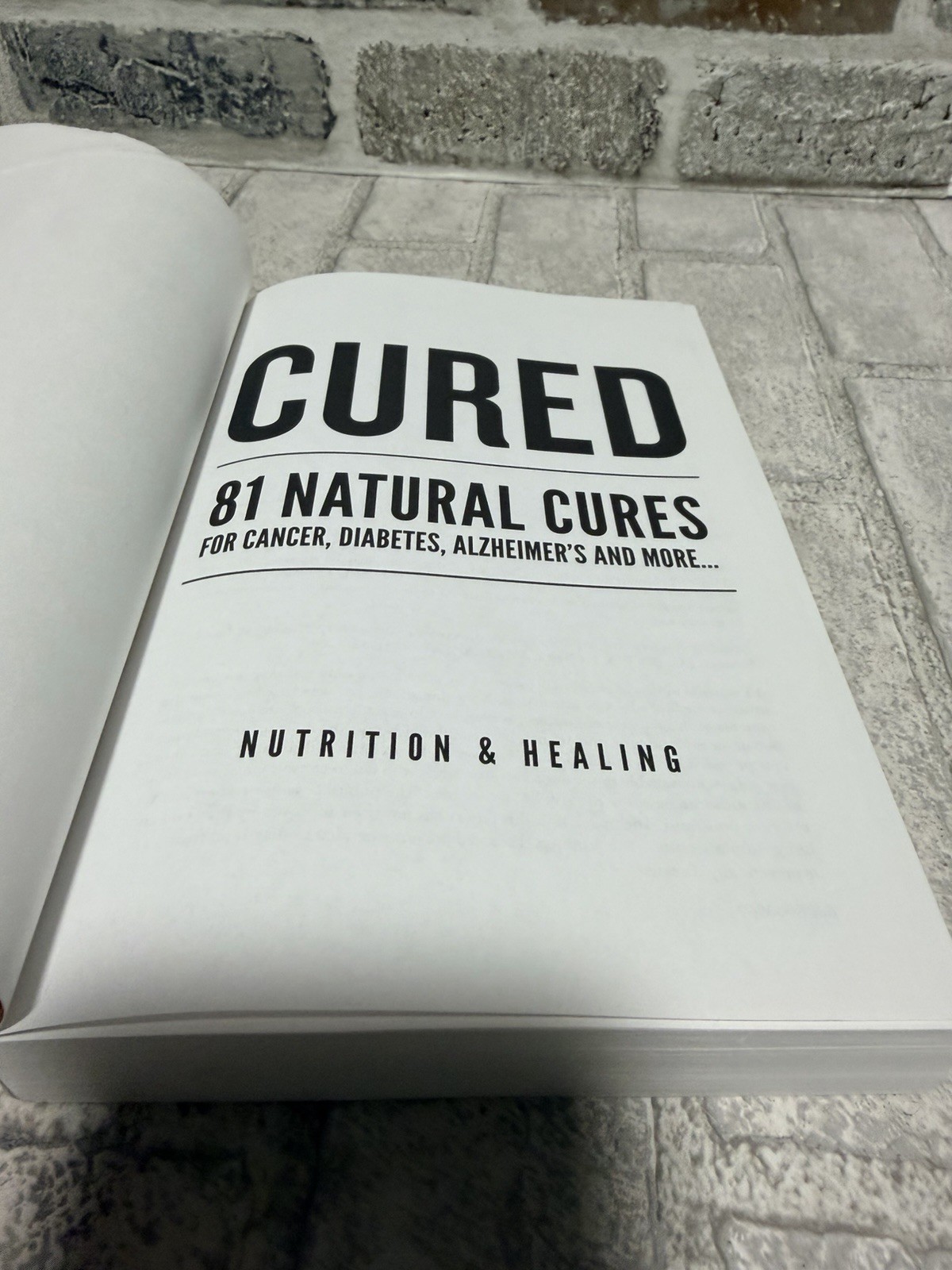 Cured 81 Natural Cures Nutrition & Healing Paperback Book