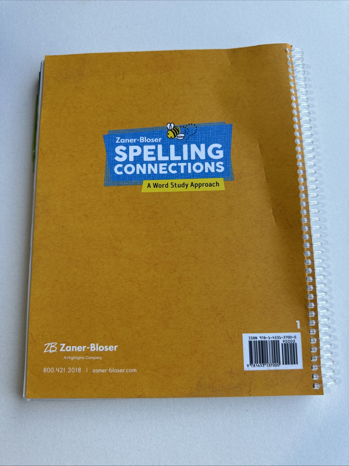 Zaner Bloser Spelling Connections: A Word Study Approach Grade 1 Teacher Edition