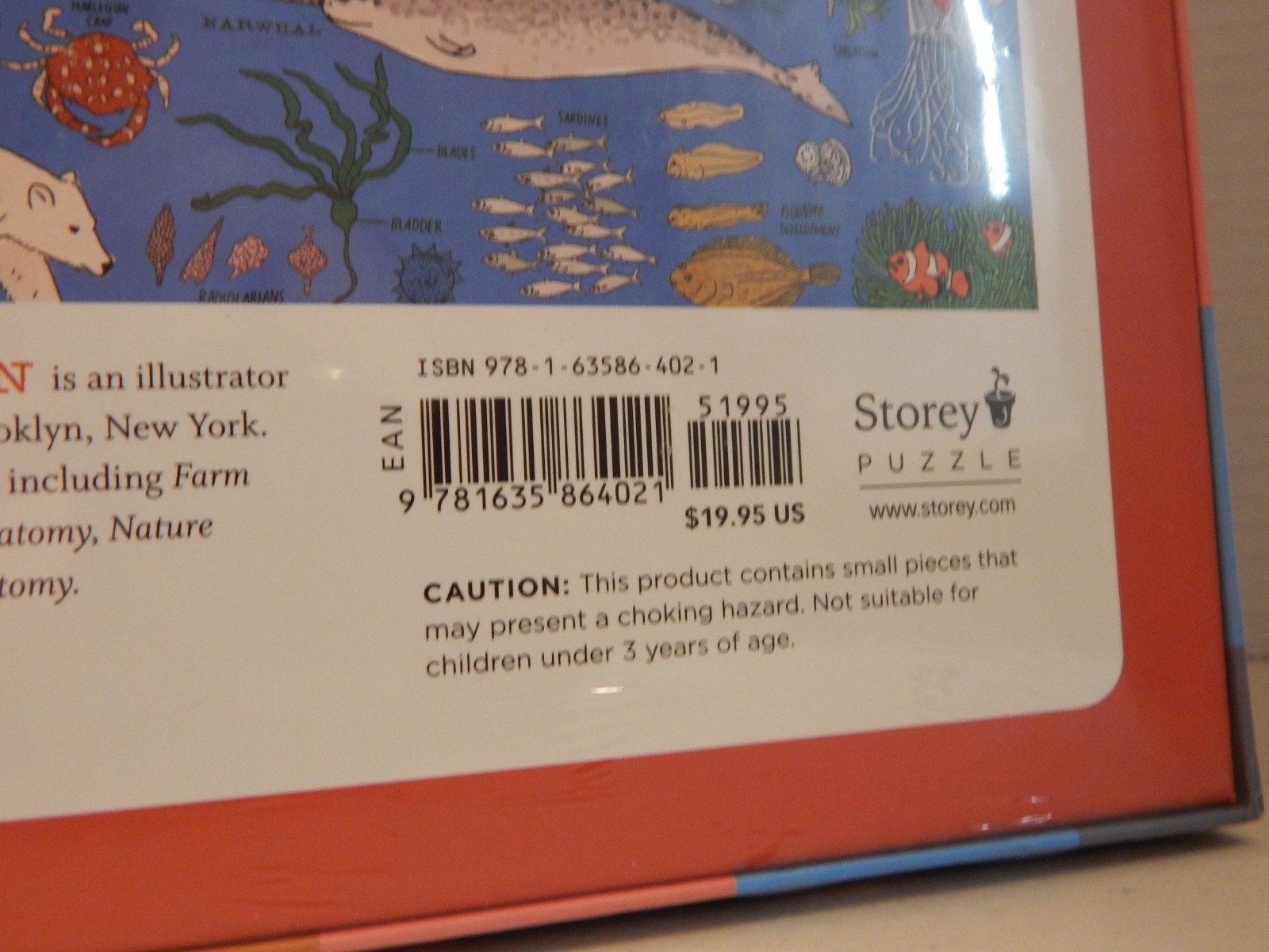 Ocean Anatomy THE PUZZLE 500 Pieces by Julia Rothman NIB SEALED 23 4/5″ X 19″