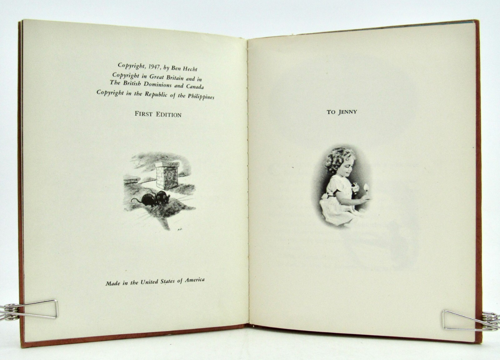 THE CAT THAT JUMPED OUT OF THE STORY Ben Hecht & Peggy Bacon 1947 1st VGC L1