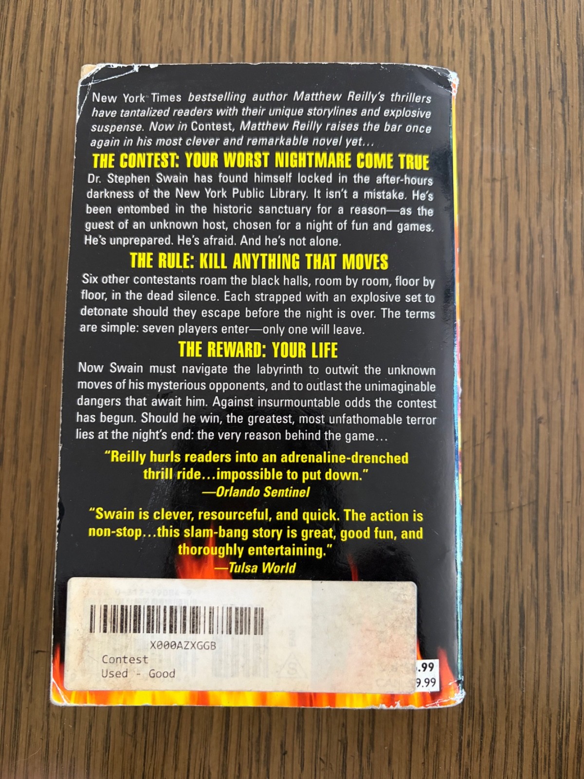 Matthew Reilly Lot- Contest, Temple & The Great Zoo of China- paperback
