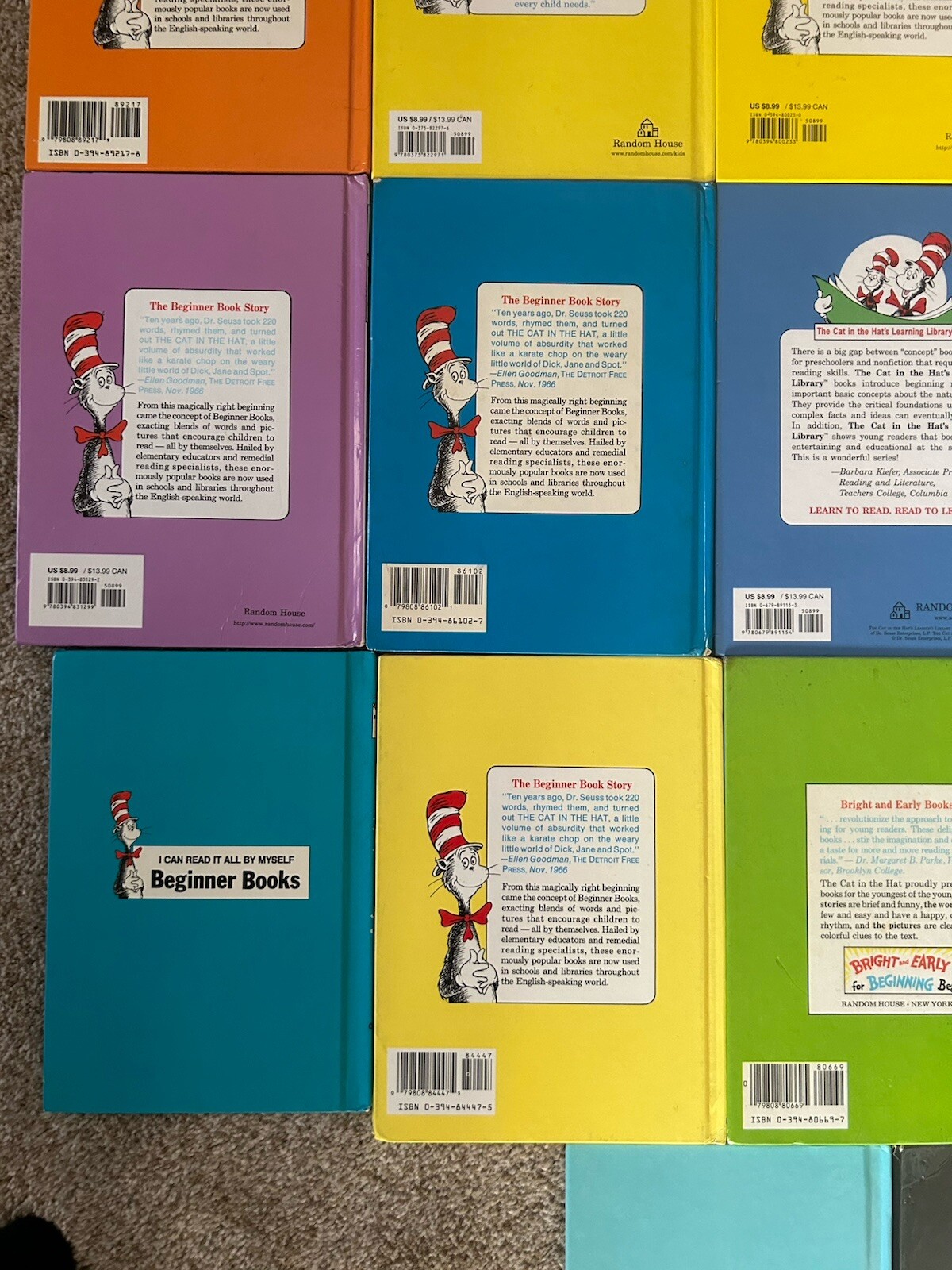 Lot of 21 DR SUESS Beginner Bright & Early Books, Berenstains Cat In The Hat