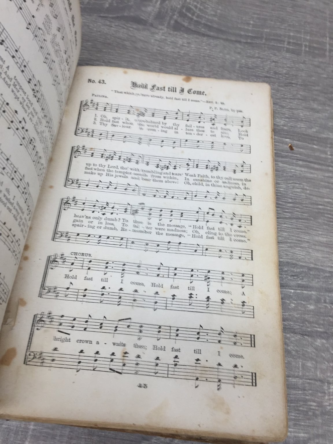 Gospel Hymns No. 2 Bliss Sankey 1876 Hymnal Vintage Sheet Music John Church