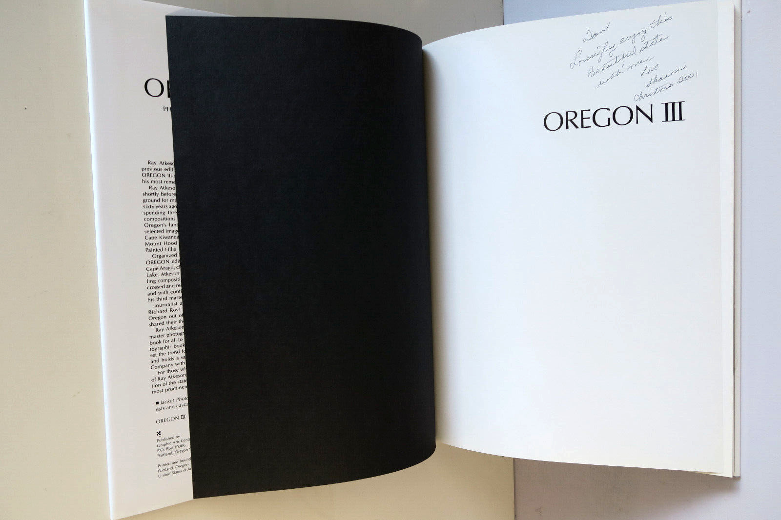 OREGON III by Ray Atkeson & Richard Ross HC/DJ with Sleeve 1987