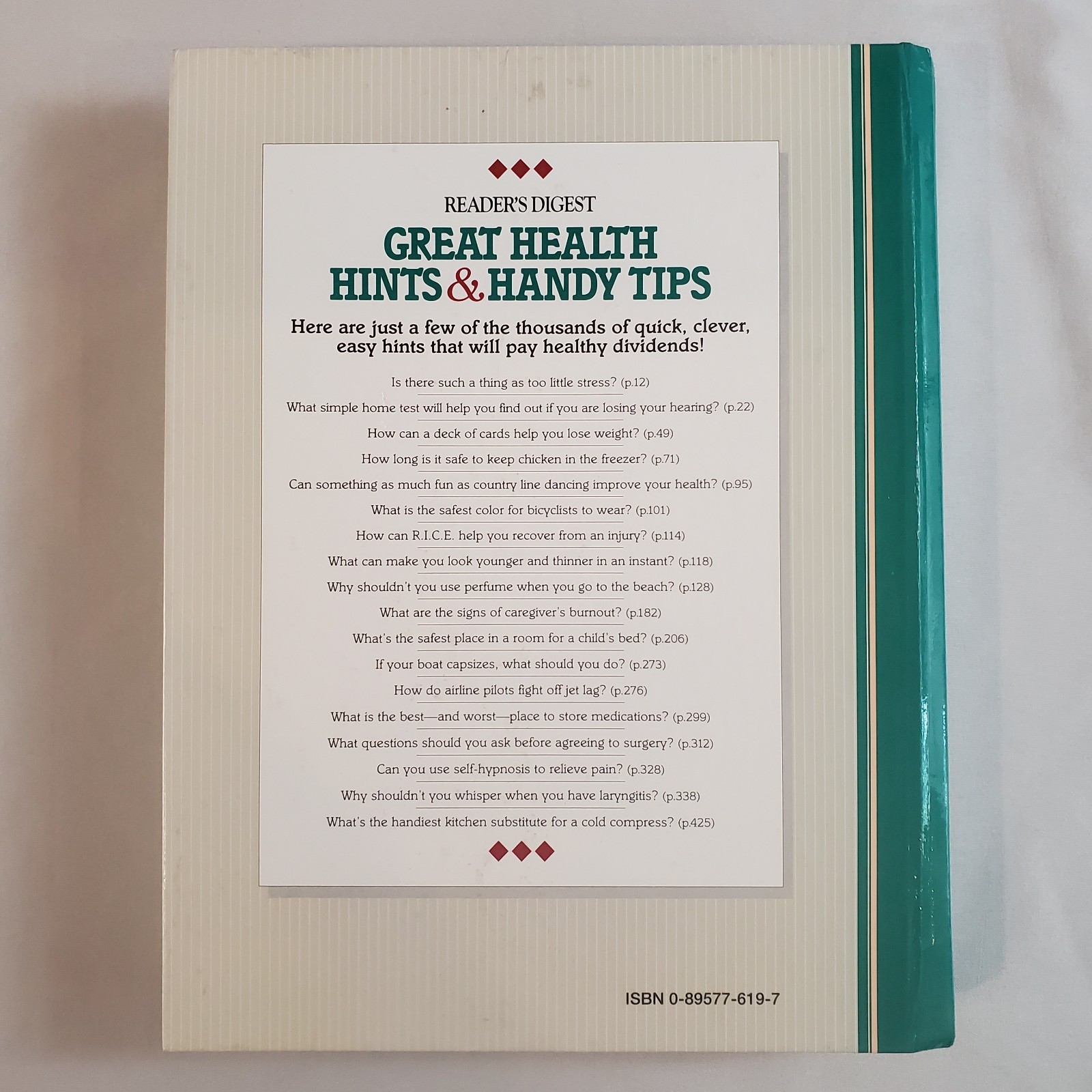 Reader’s Digest Great Health Hints & Handy Tips More than 4000 Ideas HC Book ’96