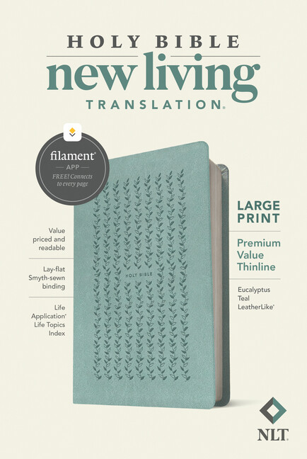 Nlt Large Print Premium Value Thinline Bible, Filament Enabled Edition (Lea…