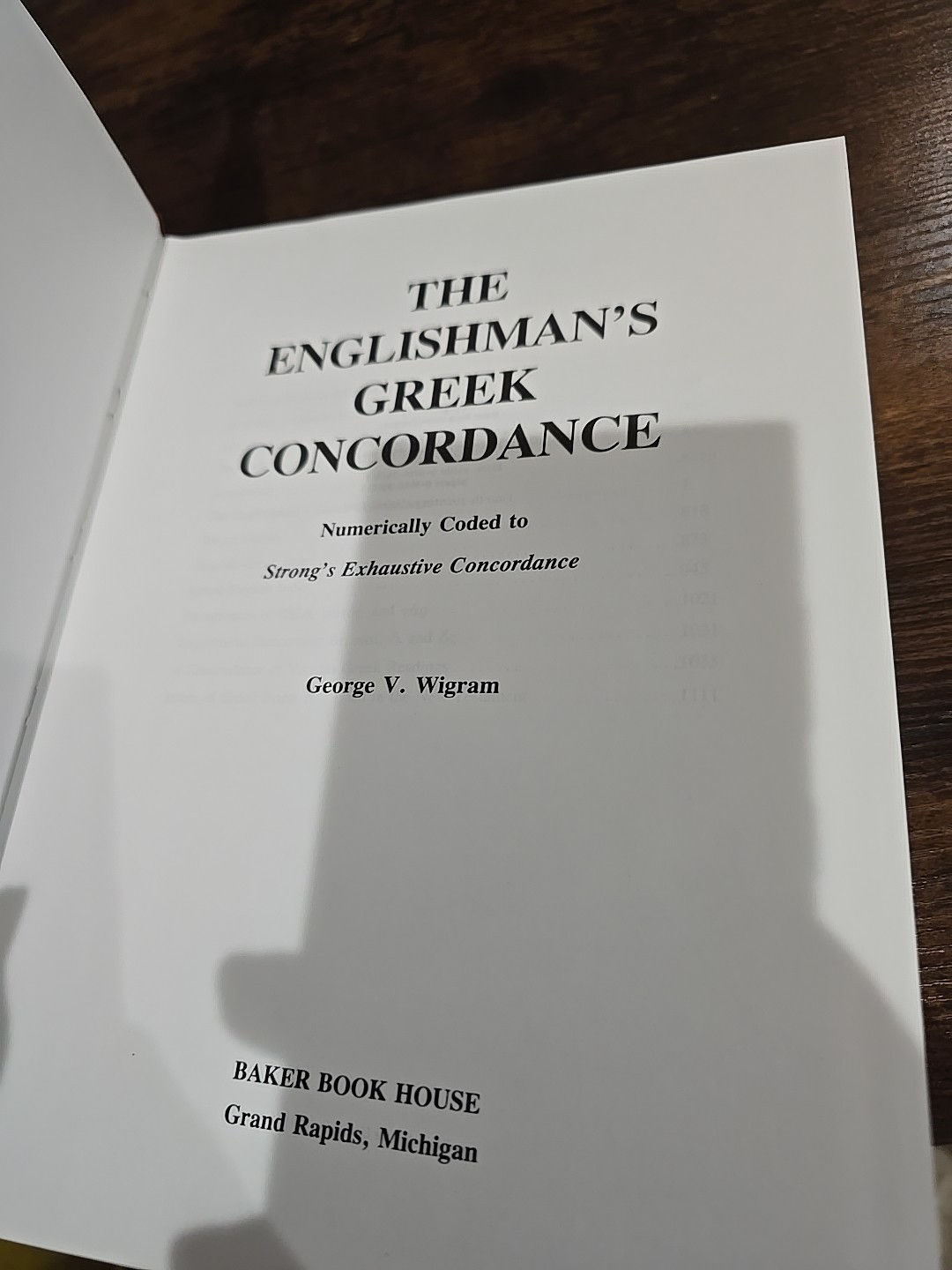 Wigram Englishman’s Greek Concordance of the New Testament Strong’s, Mott Media
