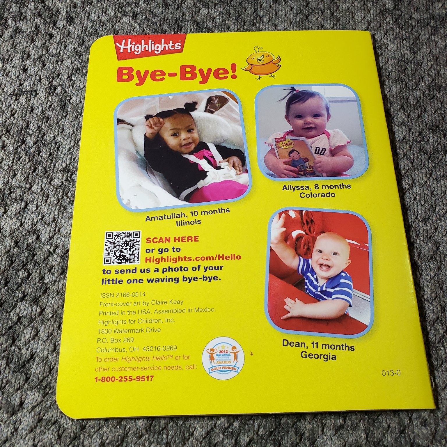 Highlights Hello My First Magazine Board Book Lot Early Learning Toddler Baby