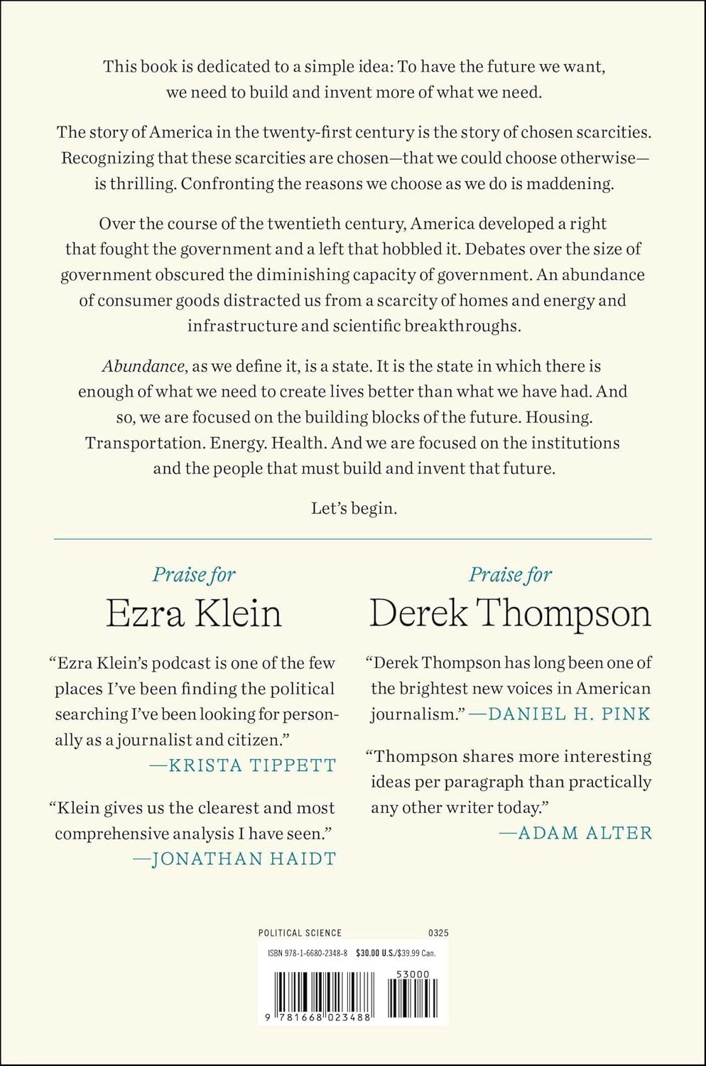 Abundance Hardcover – March 18, 2025