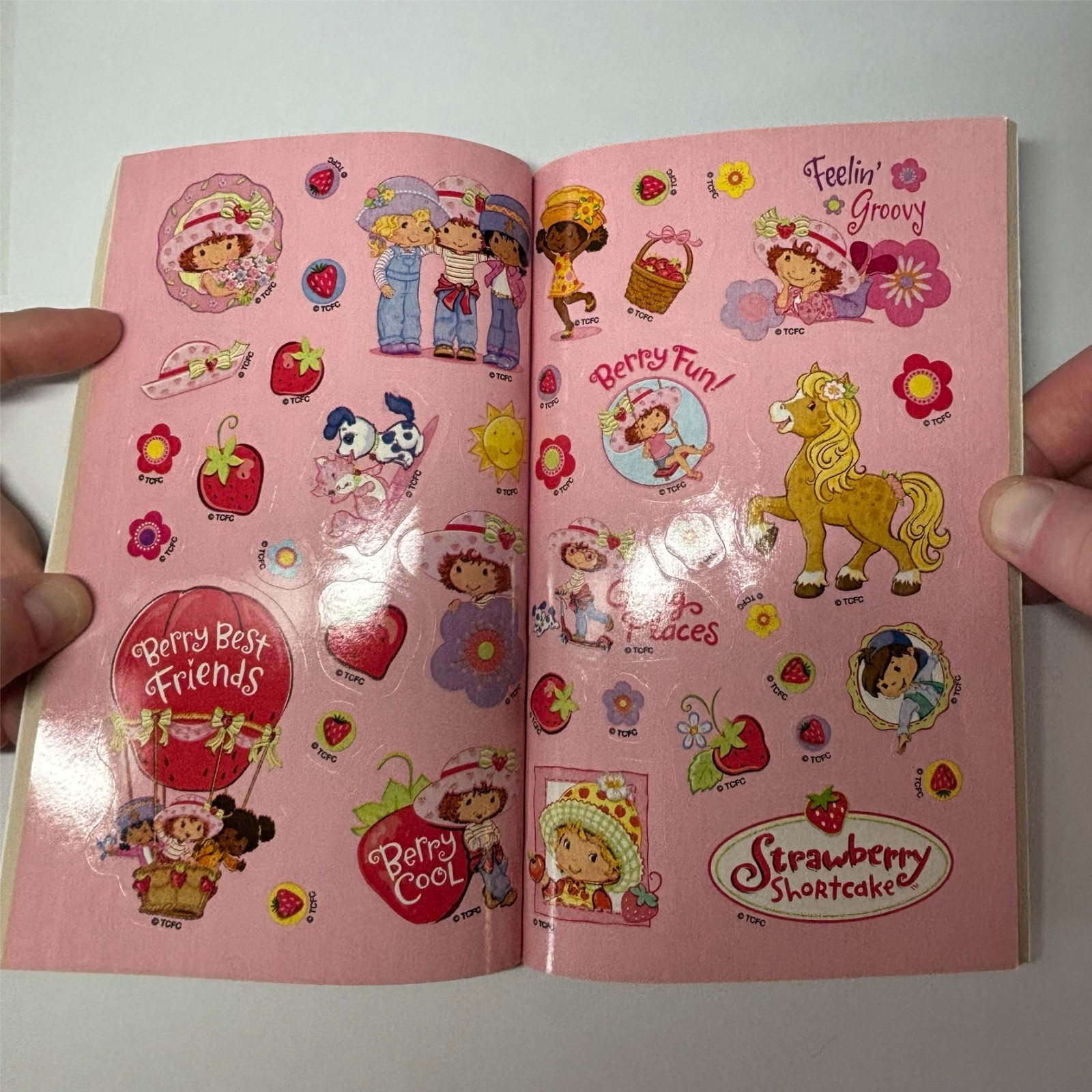 Dalmatian Press 2005 StrawBerry Shortcake Sticker Activity Book Some used page