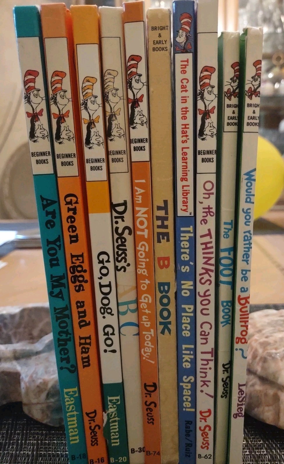 Lot of 10 Dr Suess Books Bullfrog, Foot, Get Up, ABC, Go Dog, Green Eggs, Mother