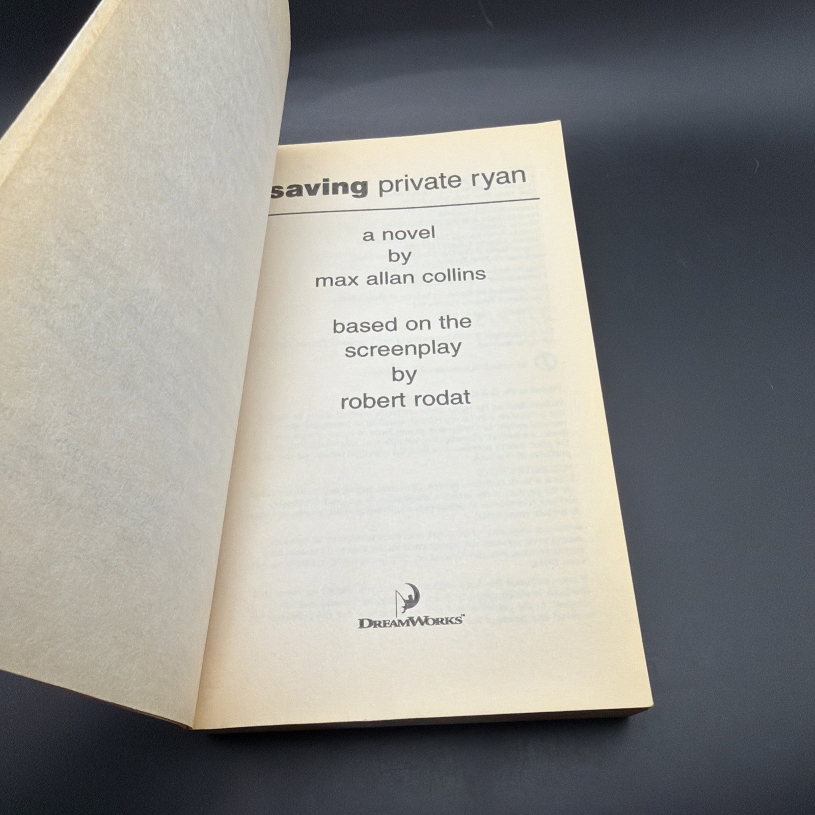 Saving Private Ryan by Max Allan Collins 1998 Vintage Movie Tie-in Novelization