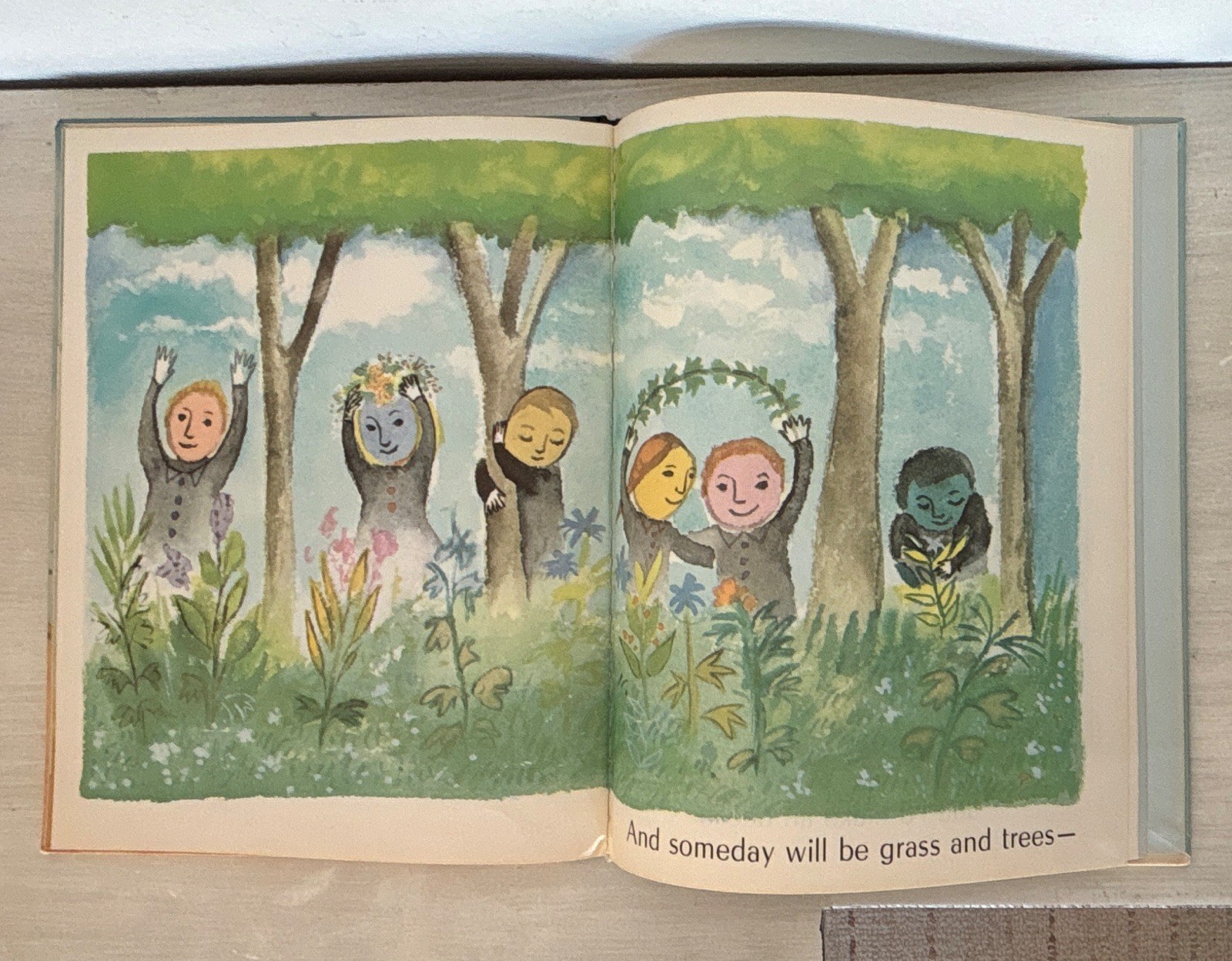 Ruth Krauss I Want to Paint My Bathroom Blue ~ Maurice Sendak HC 1957 1st No DJ.