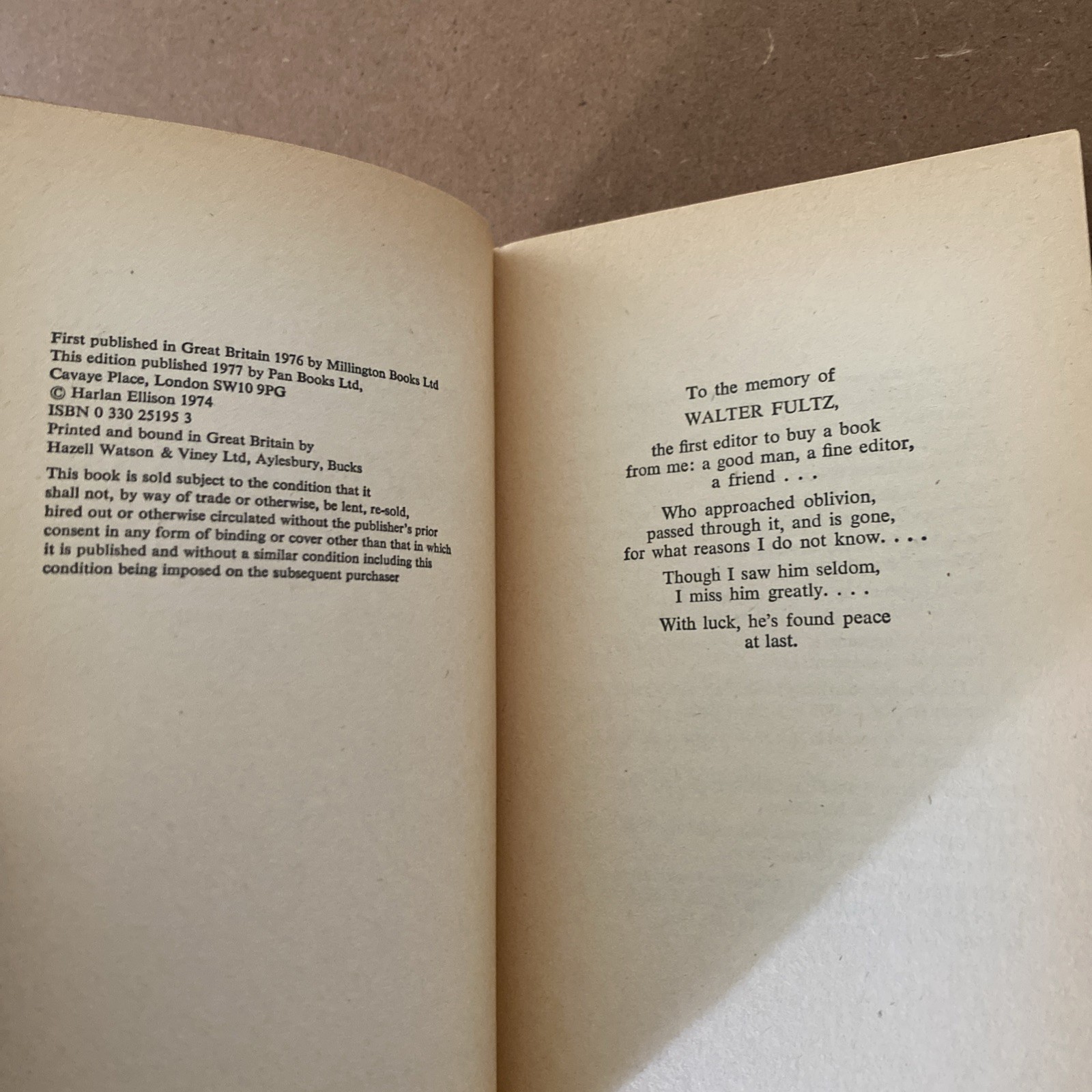 Harlan Ellison vintage 4 book lot – Oblivion, Wonderland, Visions, Shatterday