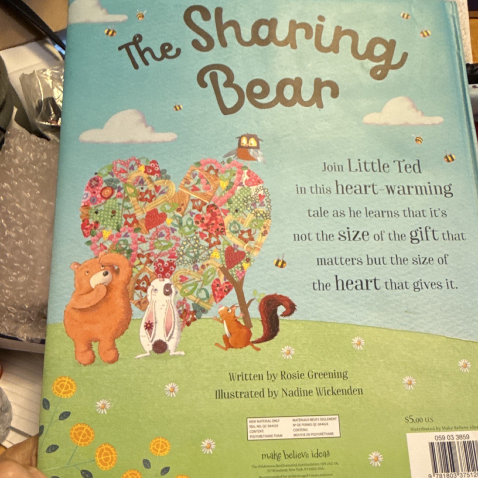 Make Believe Ideas The Sharing Bear & The Love in My Heart Hardcover Books