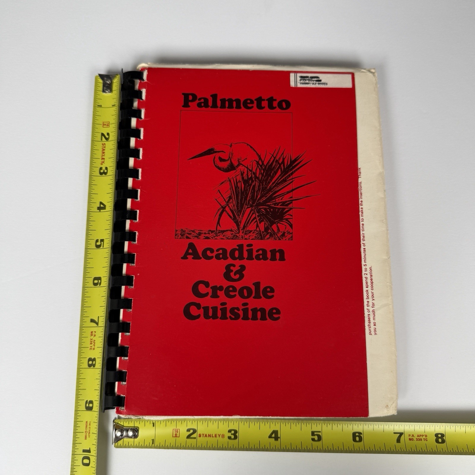 Palmetto Louisiana Acadian & Creole Cuisine Cookbook 1982 Paperback with Tabs