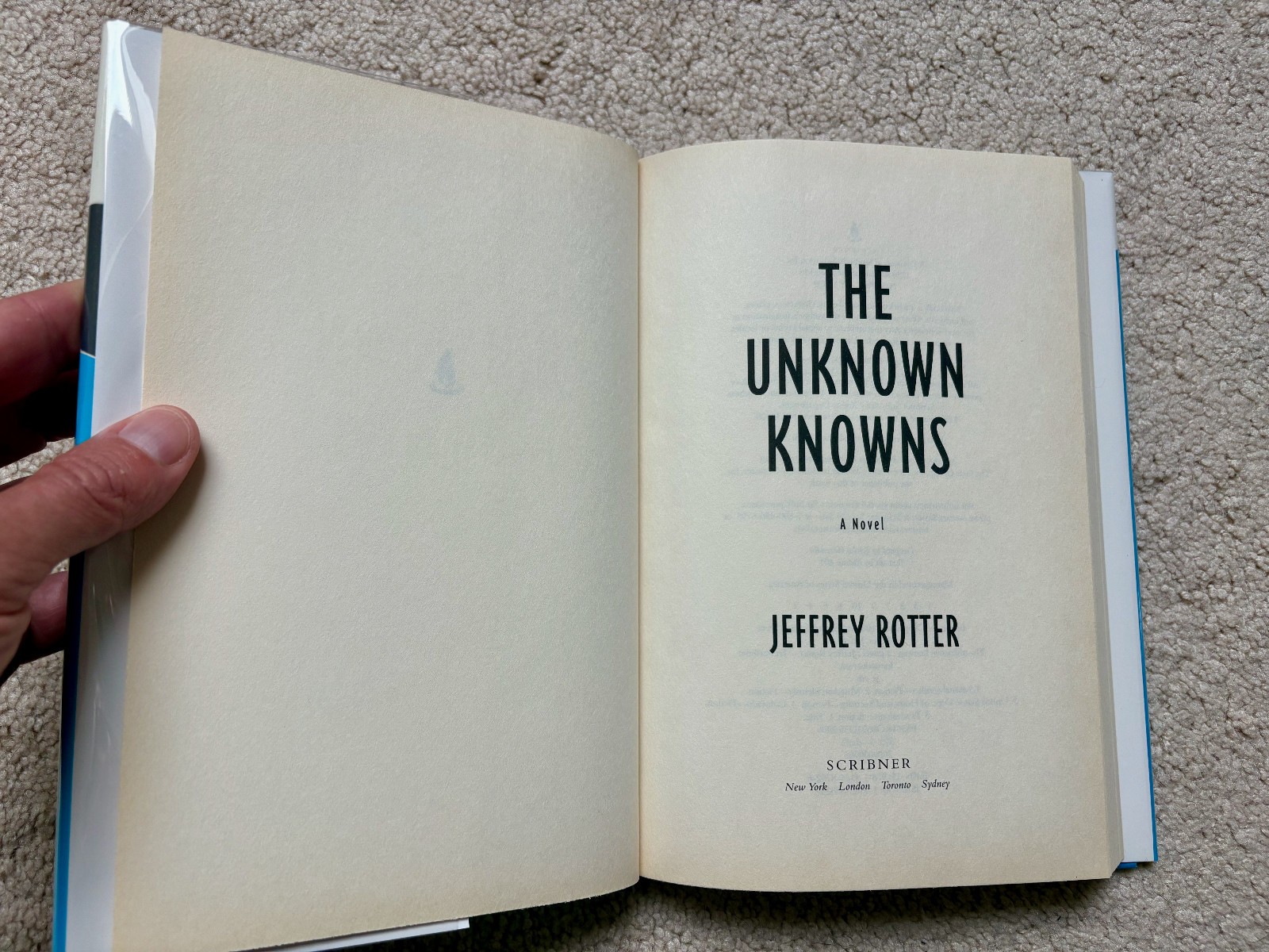 JEFFREY ROTTER THE UNKOWN KNOWNS HARDCOVER 1ST PRINT EDITION NEW CONDITION