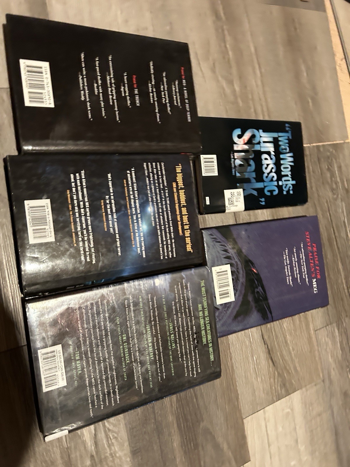 MEG Series Set Lot Steve Alten HARDCOVER NOVEL AUTHENTIC JAWS SHARK Megalodon