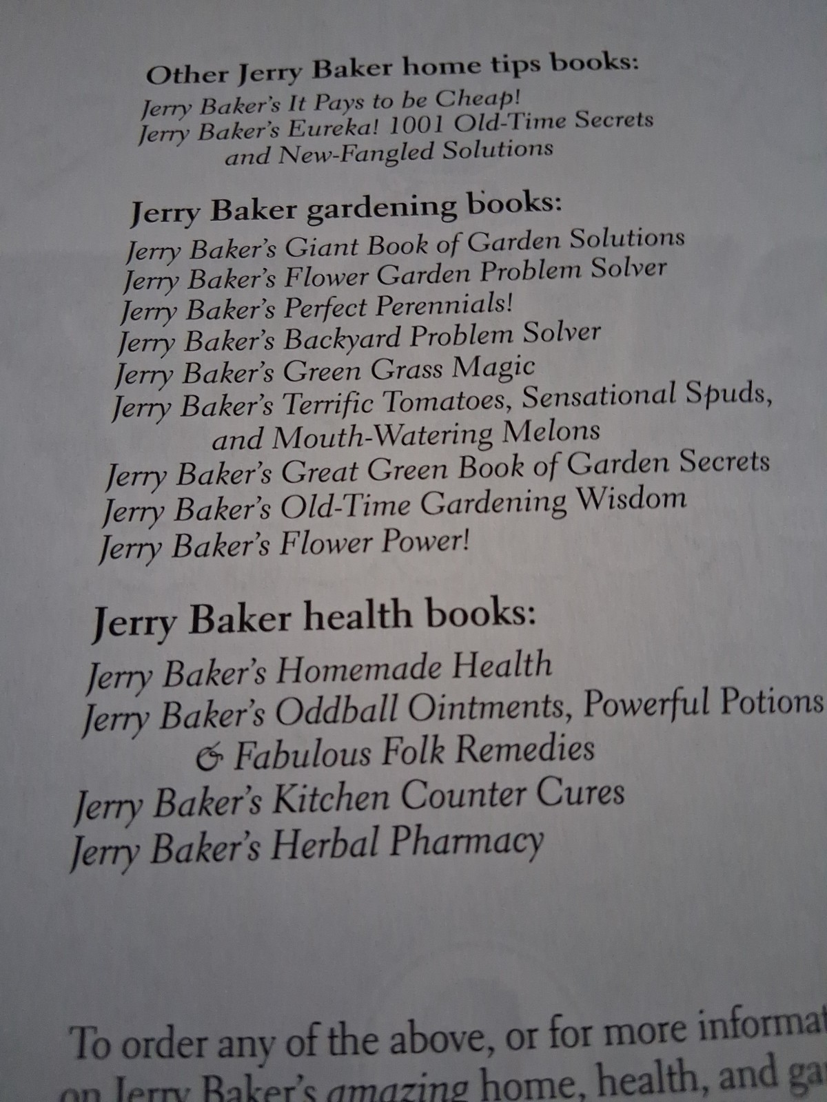 Jerry Baker’s Supermarket Super Products!: 2,568 Super Solutions, NEW