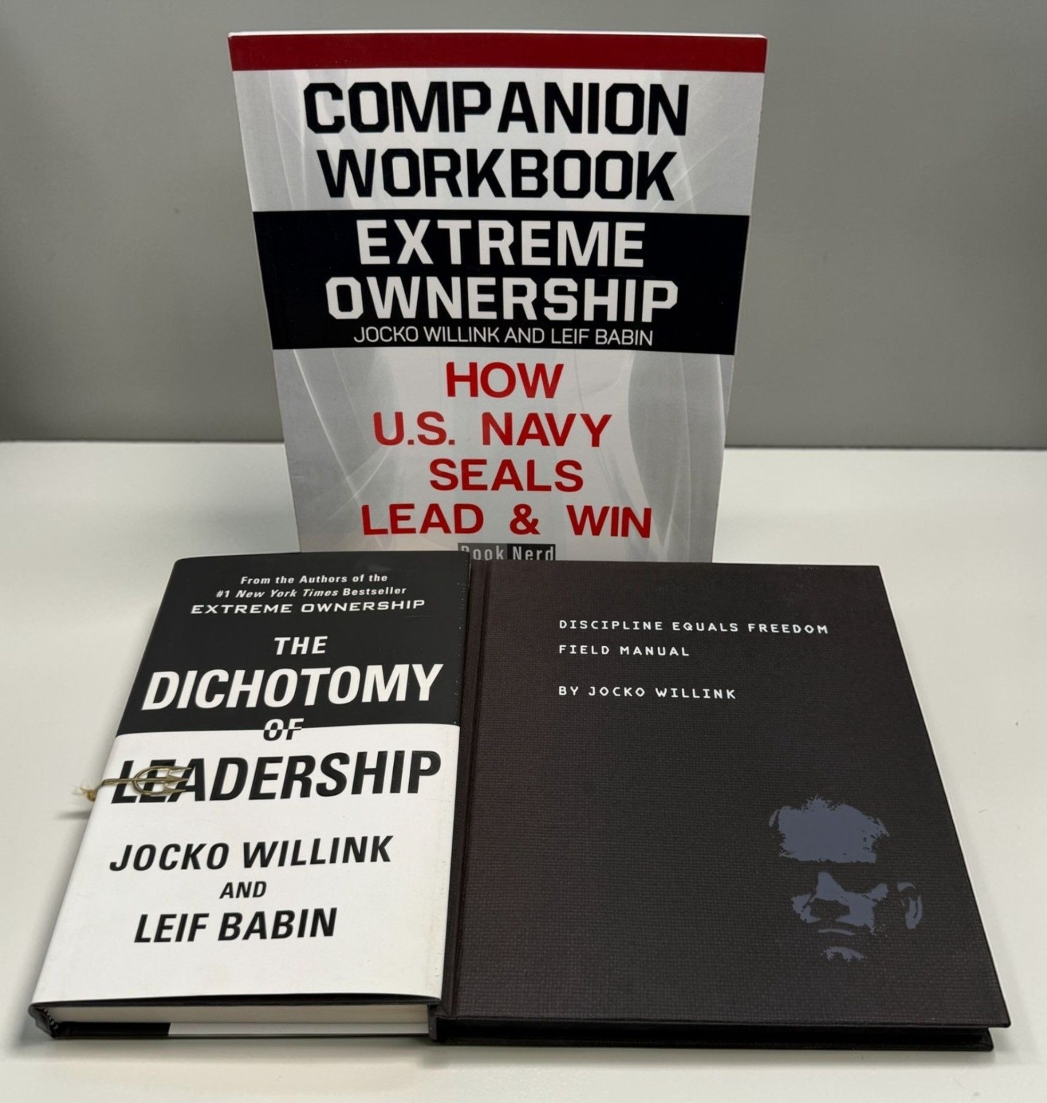 Jocko Willink Lot Dichotomy of Leadership Extreme Ownership Workbook Discipline
